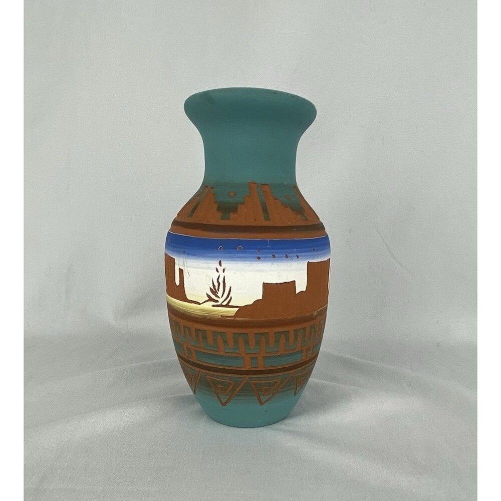 Navajo Native‎ American Etch-ware Small Handcrafted Pottery by Terry Smith
